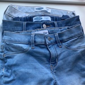 Three pairs of Old Navy kids jeans